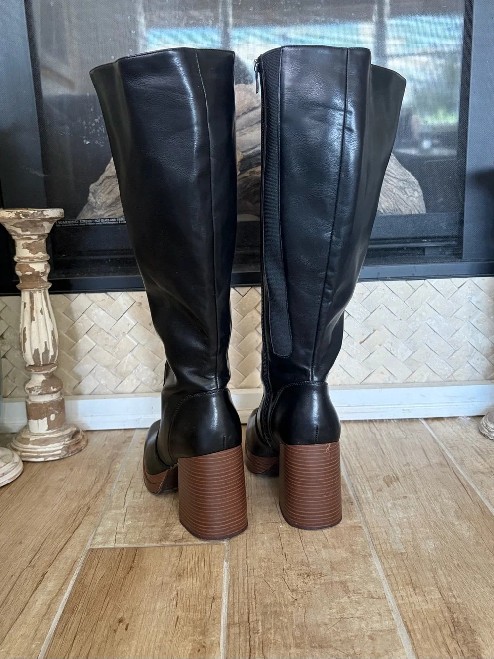 Torrid Black Platform Knee Boot - Wide Calf
